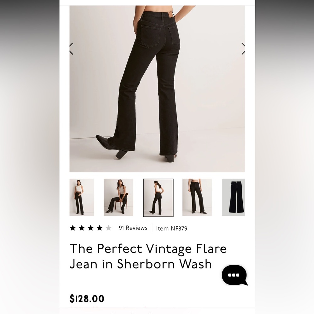 Madewell The Perfect Vintage Flare Jean in Sherborn Wash